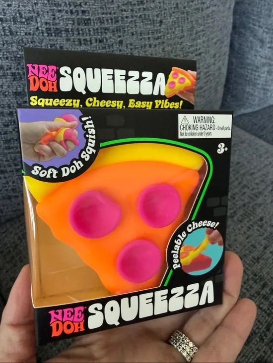 Nee Doh Squeeza Orange & Pink Pizza Squishy Toy
