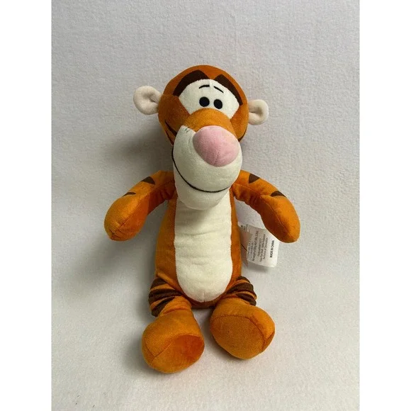Kidcore Disney Tigger Plush OS Orange Winnie the Pooh Striped Stuffed Animal Toy