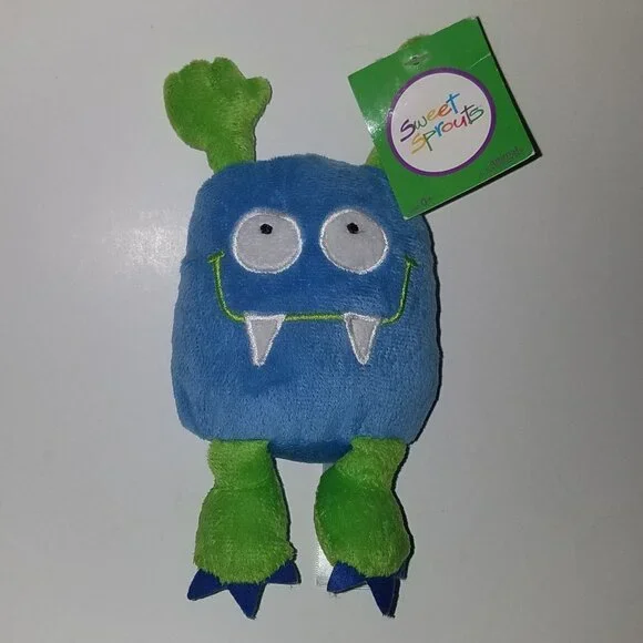 Sweet Sprouts Monster Alien Plush Blue Green 7