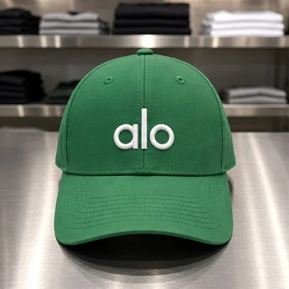 ALO Yoga Green Running Baseball Cap Hat NWT