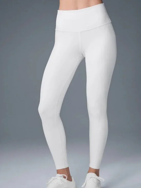 Alo Yoga 7/8 High-Waist Airbrush Legging White Size Medium