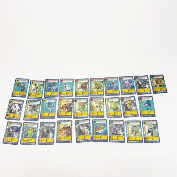 Vintage 1999 Bandai Set of 28 Digimon Digital Monsters Trading Cards