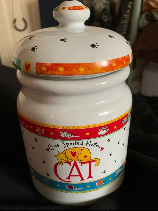 One Spoiled Rotten Cat Treat Canister