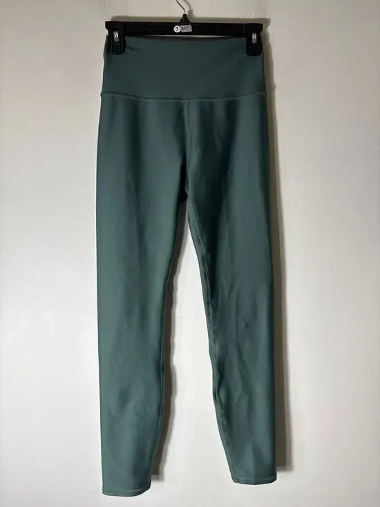 Alo Shiny Green Leggings Sz M