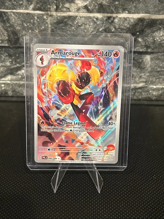 Pokemon Armarouge 086/084 Illustration Rare Holo from Pitch Black M/NM