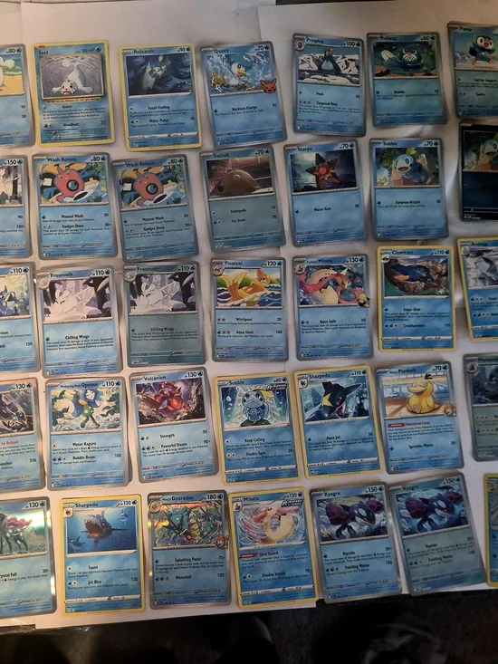 Pokemon Card Lot 65+ Water Type Bundle W/ Jumbo Ex, Holos, Vintage & Misty