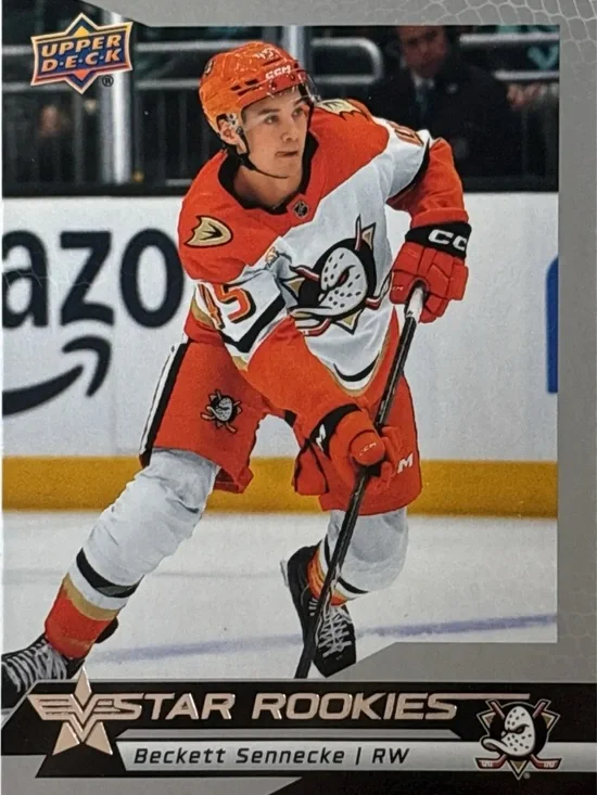 Upper Deck Star Rookies Beckett Sennecke Hockey Card