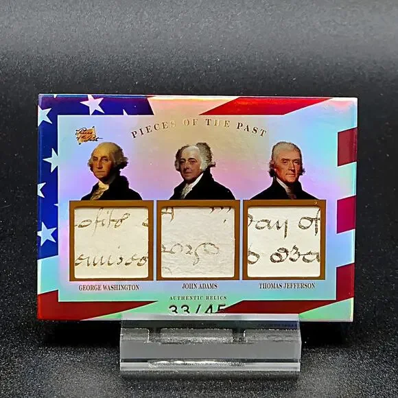 Authentic Presidents Washington, Adams and Jefferson Handwriting Relics History