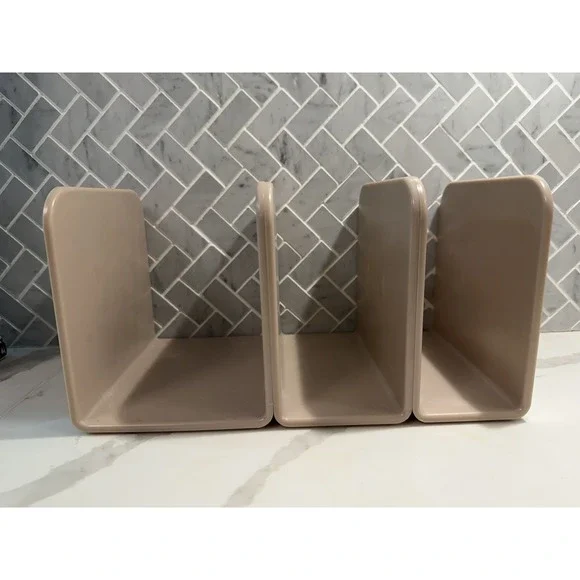 Caraway Set Of 3 Magnetic Pot Pan Lid Holder Organizer Storage Dividers Beige