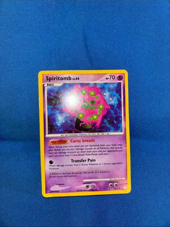 Pokémon Cards Spiritomb HP 70 2008 NWOTS psychic Type Monster
