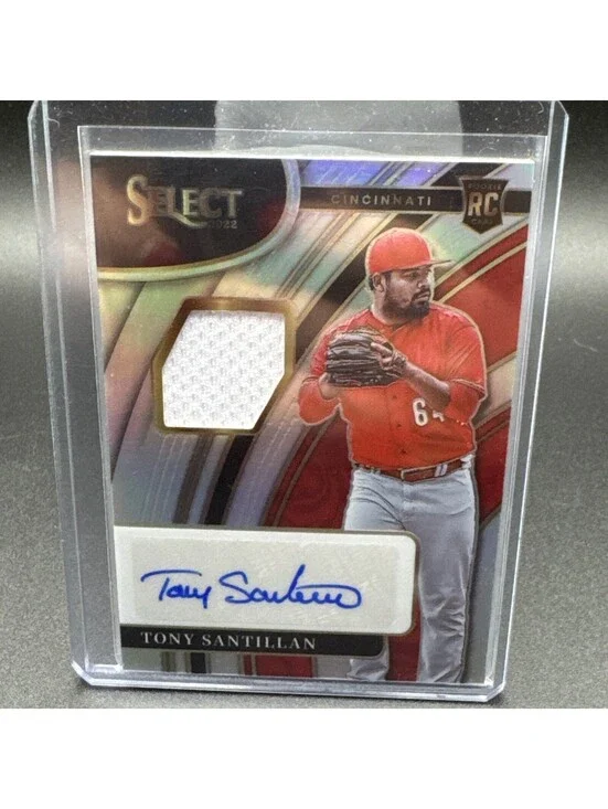 Tony Santillan Rookie Card Select No. RJA-TO Panini 2022 Autograph and Swatch