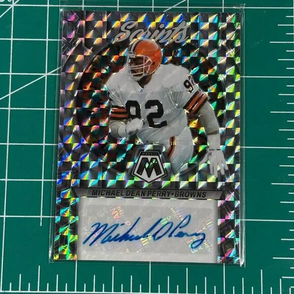 Michael Dean Perry 2023 Mosaic Mosaic Prizm Scripts Auto Autograph #S25 Browns