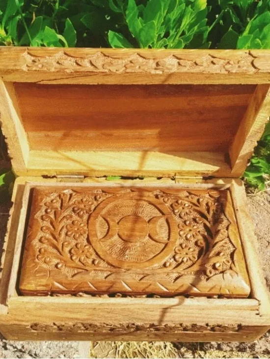 3pc Triple Moon Witch Tarot Box Set | Moon Phase Keepsake Boxes