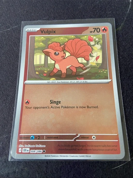 Vulpix Pokémon card (008/086)Chaos Rising-Rev Holo