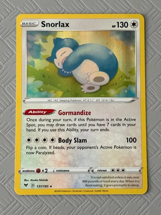 Snorlax 131/185 Pokemon TCG Holo Rare (Sleeping) NM