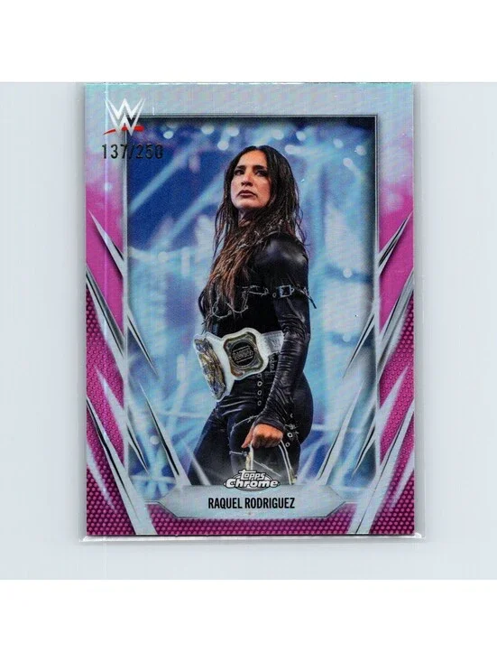 2026 Topps Chrome WWE Raquel Rodriguez #84 Pink Refractor #/250 Raw