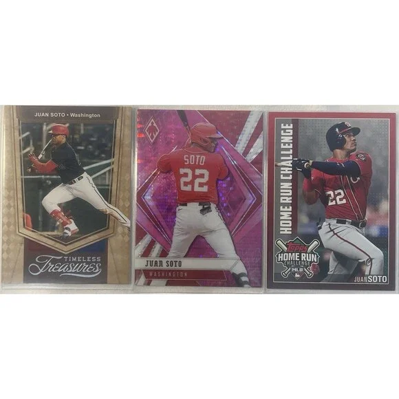 A lot of 3 Juan Soto Cards