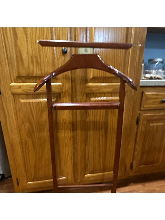 Vintage 1950s Fratelli Reguitti Italian wooden valet stand