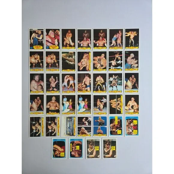Vintage 1985 Topps WWF Trading Cards 39 Card Lot Hulk Hogan And More