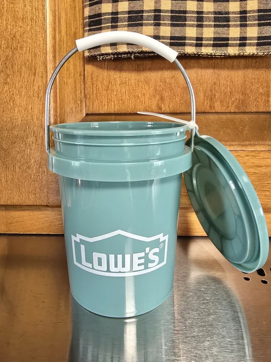 LOWES MINI Teal Utility Bucket with Lid and Handle