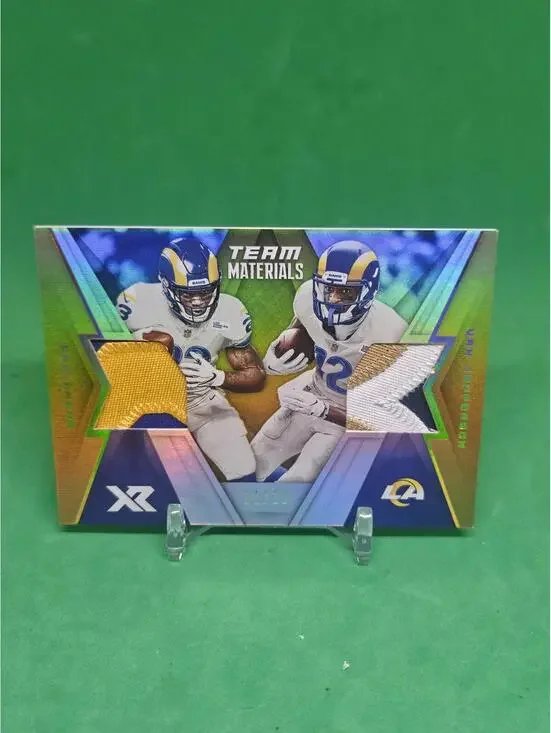 2020 Panini XR #TM-13 Cam Akers / Van Jefferson Team Materials Gold‎ #1/10
