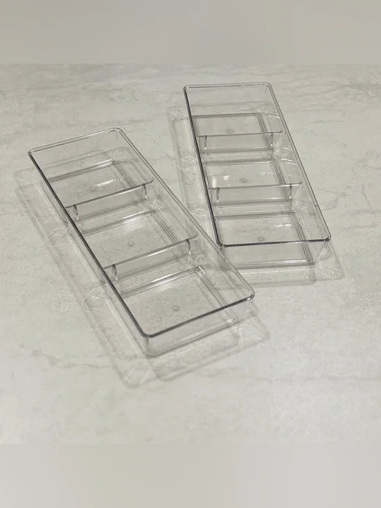Plastic 3-Compartment Organizer Trays