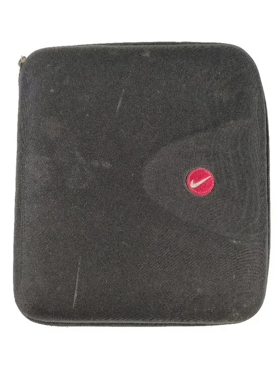 Vintage 90's Nike x Mead Red & Black Canvas 3-Ring Binder With Pockets