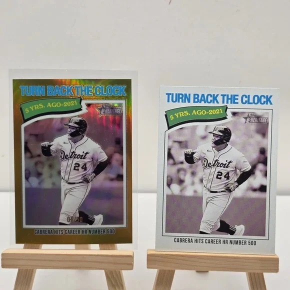 2026 Topps Heritage Turn Back The Clock Miguel Cabrera #333 Gold‎ Refractor/50