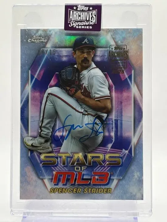 2025 Topps Archives Spencer Strider 2023 Stars of MLB Auto 8/15 SP Braves