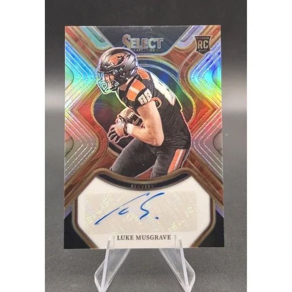 2023 Panini Select Luke Musgrave RS-LMU Rookie Signatures Silver Prizm RC Auto