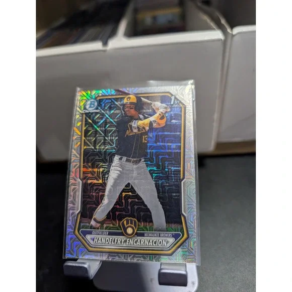 2024 Bowman Chrome Hendelfry Encarnacion 1st Bowman Mojo Refractor BCP-47 Card