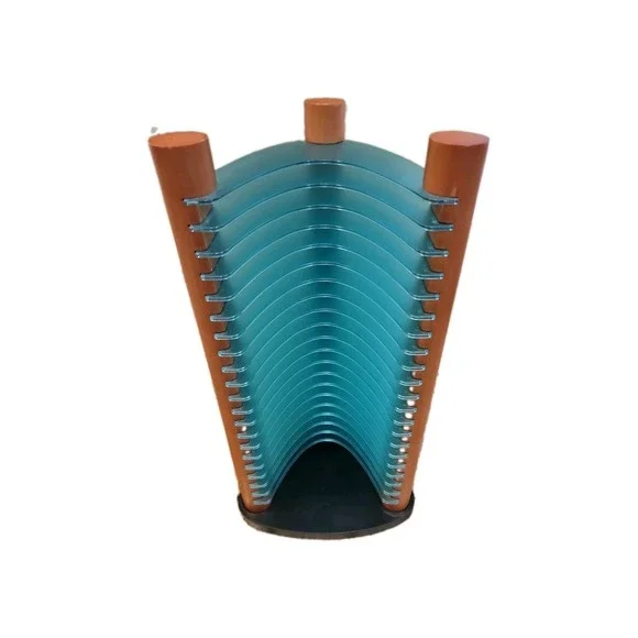 Wood Blue Green Cherry 20 CD Tower Rack Holder Stacking Retro Atlantic 14