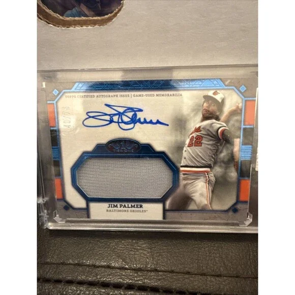 2024 Topps Tier One Jim Palmer /75 Jumbo Auto Relic, Blue Aqua 💥🔥