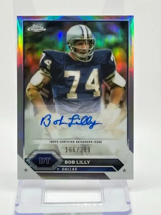 2023 Topps Composite Chrome Bob Lilly Refractor Auto 166/299 SP Dallas Cowboys