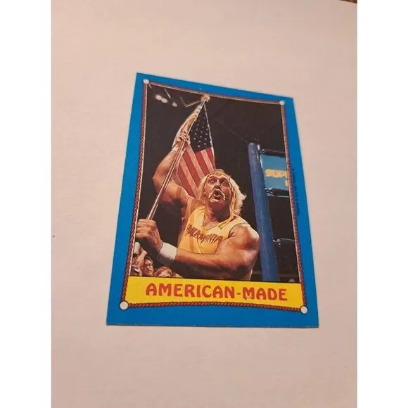 1987 Topps WWF Hulk Hogan #35 American Made Wrestling Trading Card Vintage