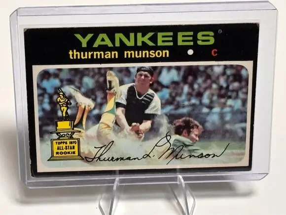 1971 Topps MLB All-Star Gold Rookie Thurman Munson #5 New York Yankees ROY Card