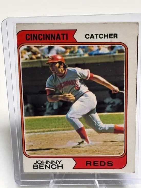 Topps 1974 Johnny Bench #10 Cincinnati Reds MLB Hall of Fame Baseball Card