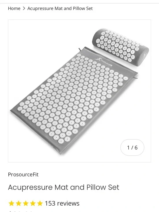 ProsourceFit Foam Acupressure Mat for Home Relaxation, new!