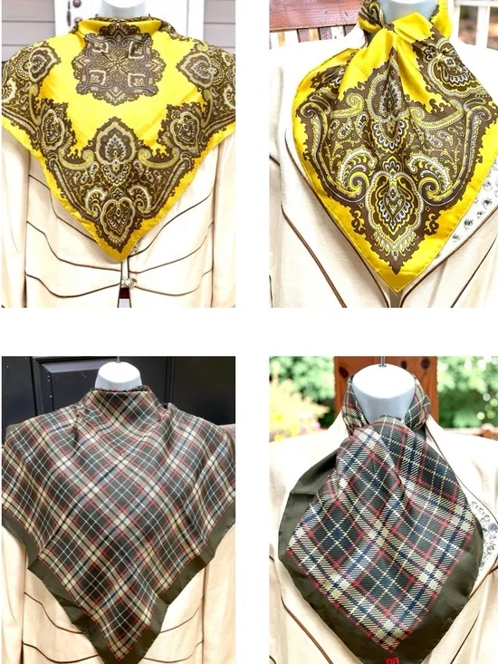 (2) Silk Scarf /Bandana 23
