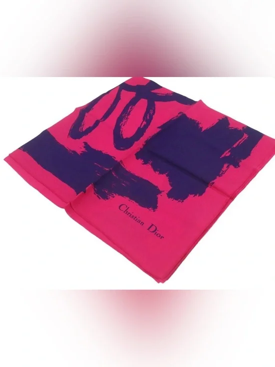 467. Christian Dior Silk Square Scarf w/coa