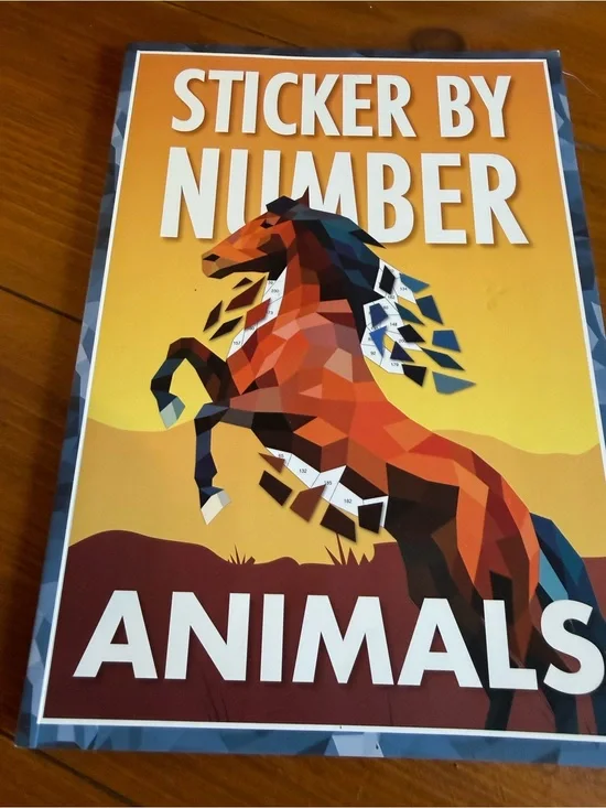 Sticker By Number Animals Wall Art - Orange Multicolor Horse