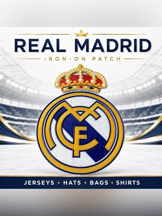 Real Madrid Iron-On Soccer Crest Patch