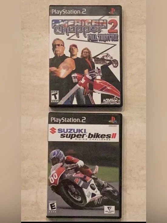American Chopper 2 PlayStation 2 Game & Suzuki Super Bikes II PS2 Game Lot Of 2