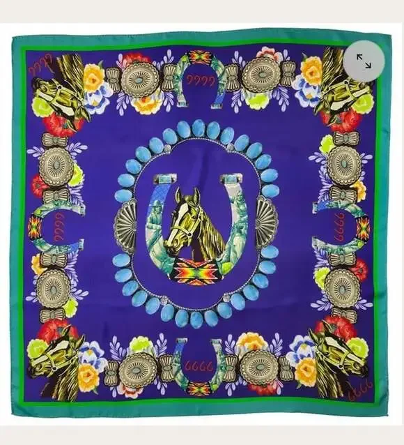 four sixes ranch 6666 100% Silk Scarf “The Kit” 35x35”
