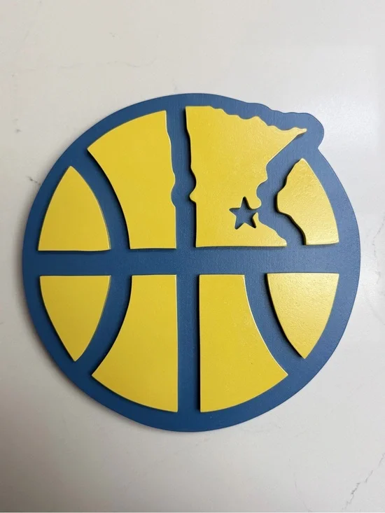 CUSTOM MADE 3D LAYER MINNEAPOLIS LAKERS WOOD SIGN