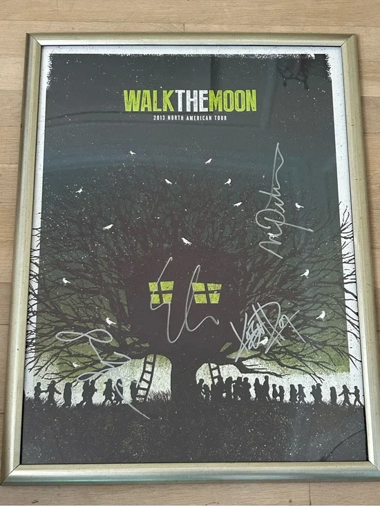 Walk the Moon Signed Band Tour Poster‎ Wall Art - Black & Green