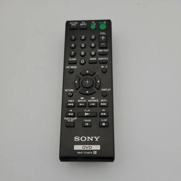 Sony DVD Remote Control RMT-D187A Black Genuine OEM Replacement