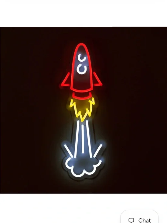 LOCOMOCEAN | “SPACE ROCKET” LED NEON WALL SIGN 🚀✨🌟