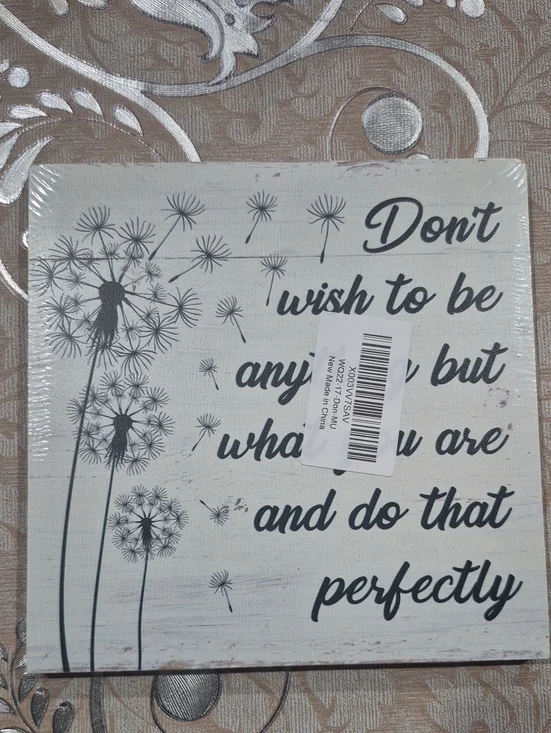 Inspirational Dandelion Wall Sign - Neutral
