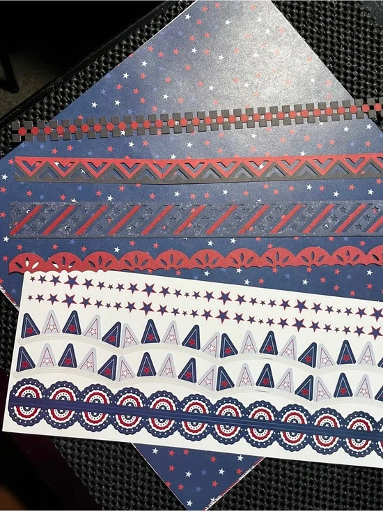 12 x 12 double sided patriotic scrapbook paper